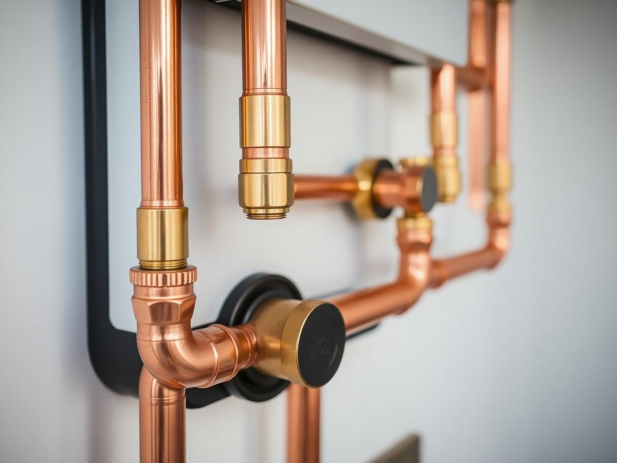 Boiler and copper pipework
